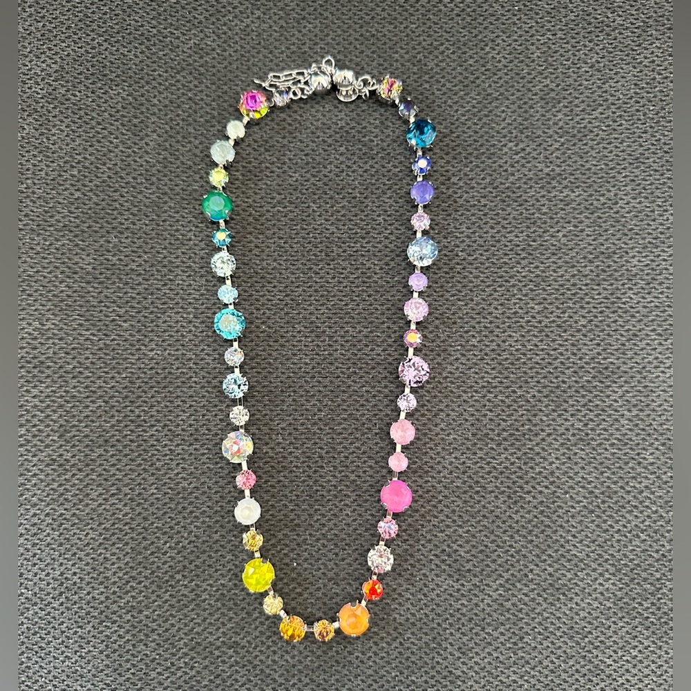 Multicolor Crystal Tennis Necklace - Women Jewelry
